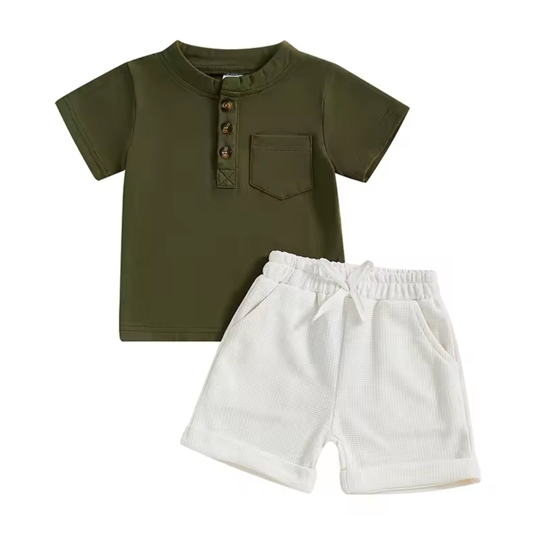 Remera cuello redondo + short