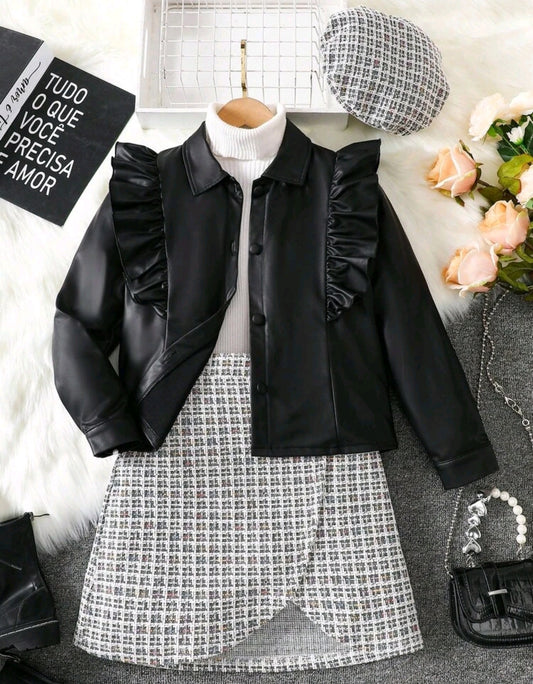 Chaqueta+ Falda+ boina ( no incluye pullover)