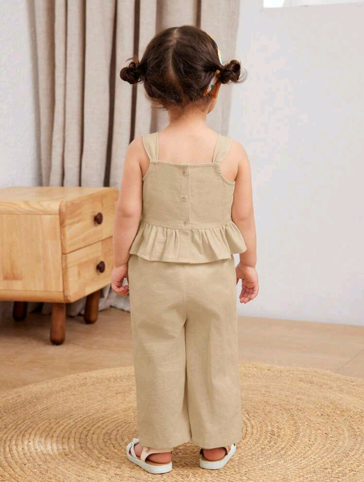 Blusa de Tiritas con bordados+ pantalón