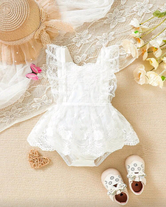 Body vestido blanco de renda