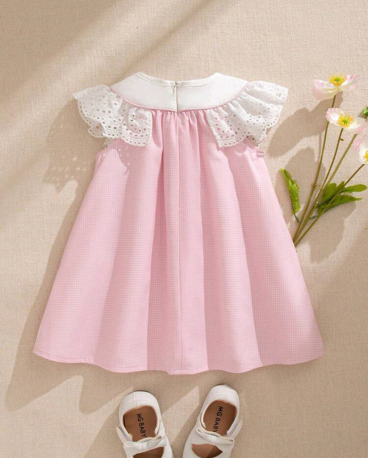 Vestido Bebé sin mangas, con cuello redondo