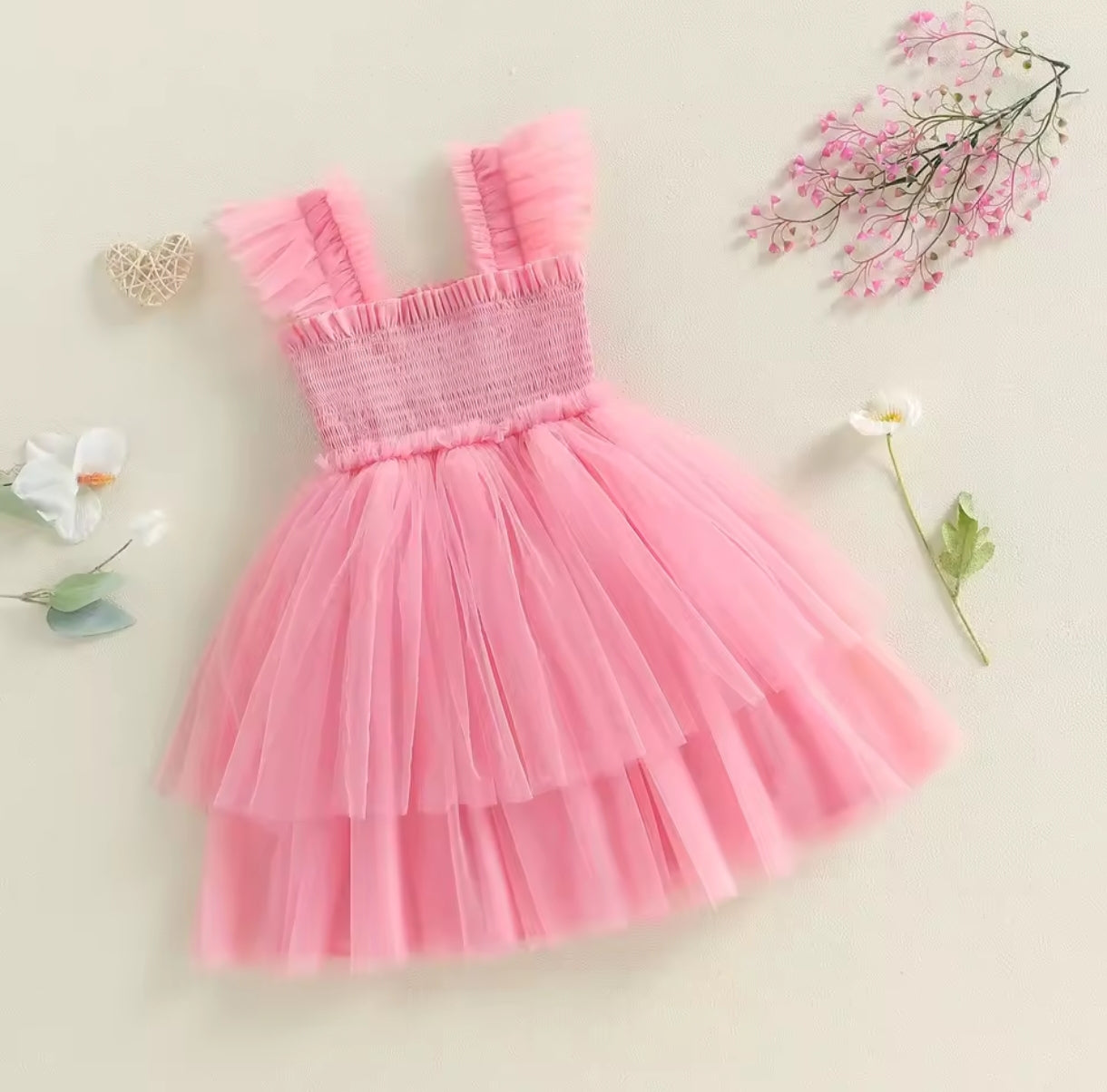 Vestido de tul plisado