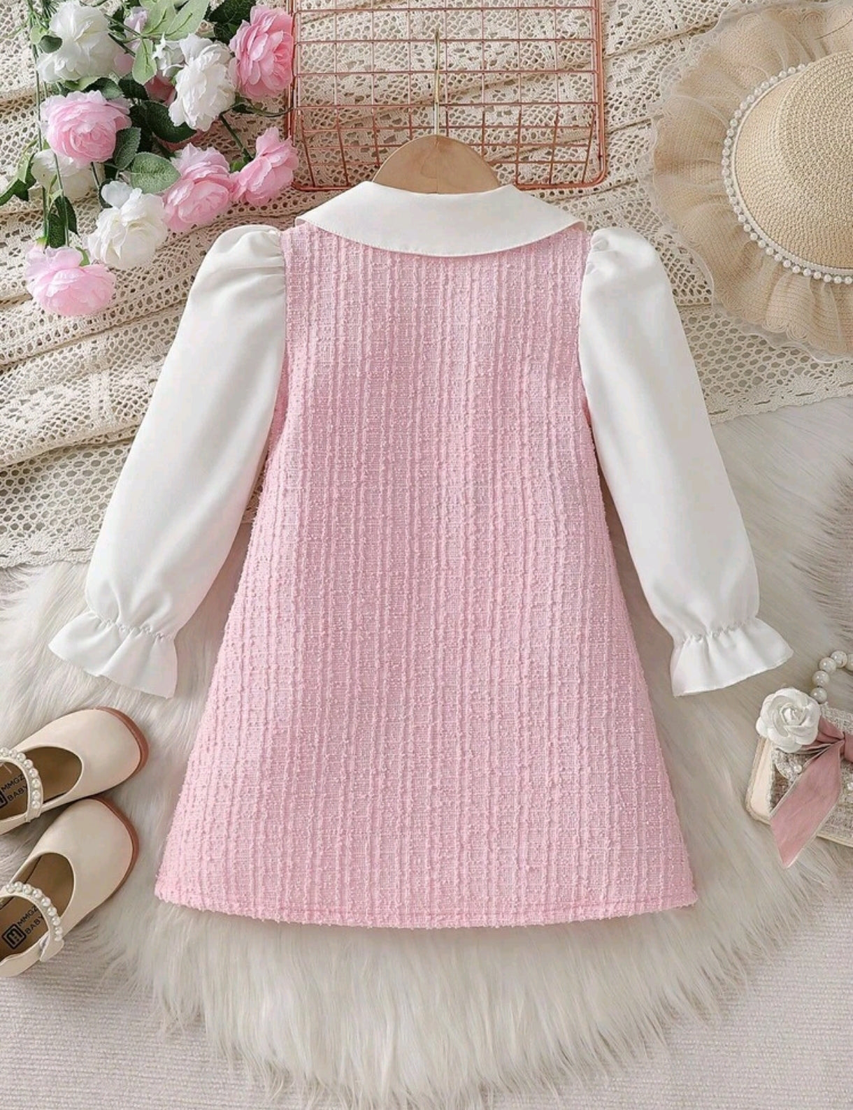 Vestido mangas largas chic con detalles en botones