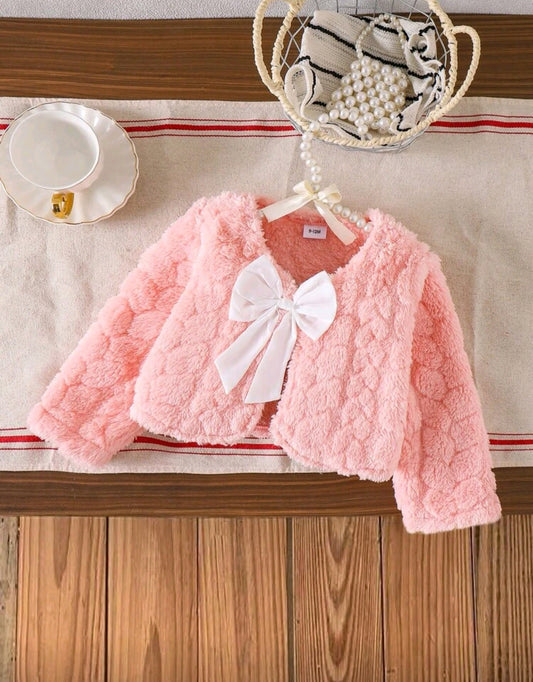 Abrigo de cárdigan con moño