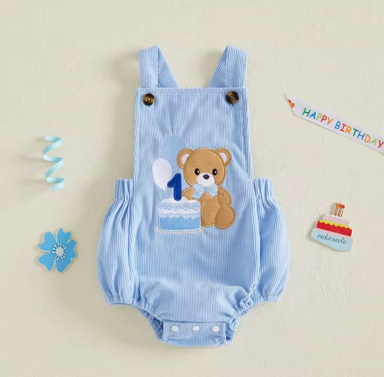 Body 1° añito con diseño de Osito