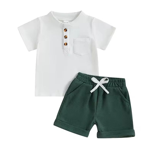 Remera cuello redondo + short