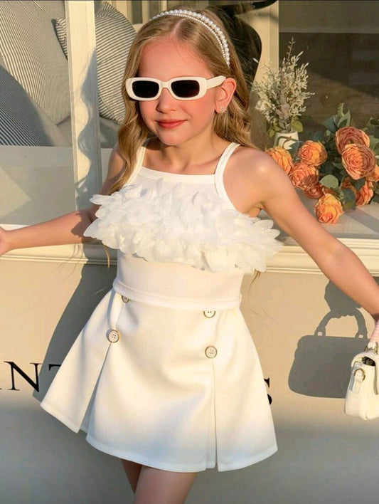 Top de tiritas + falda plisada