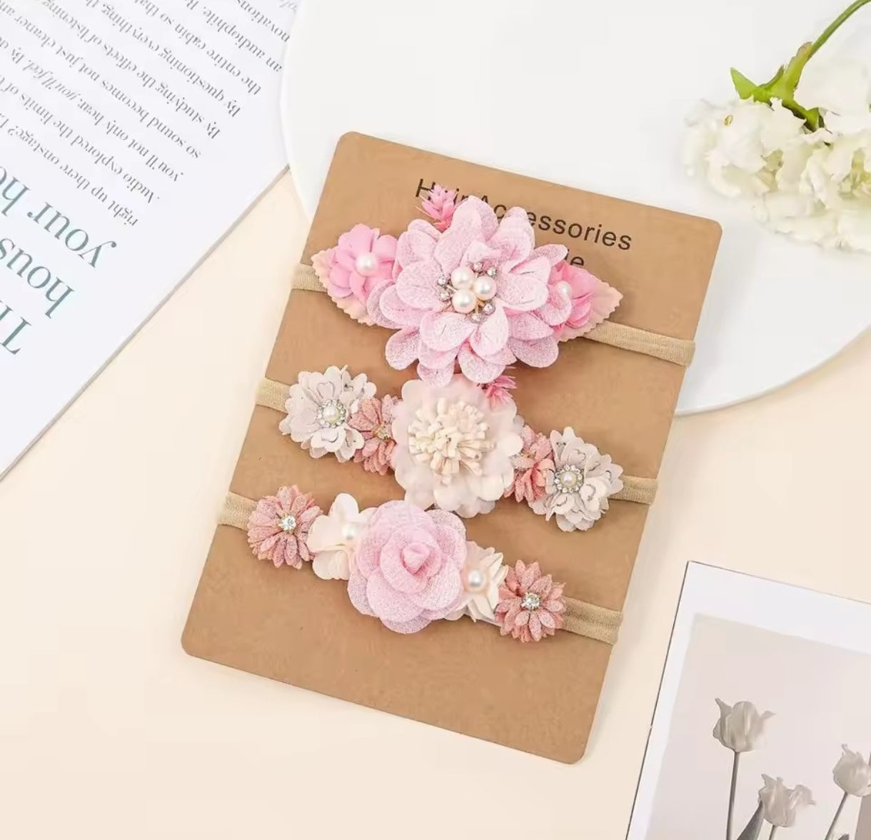 Acc. Diadema de Flores para bebé por unidad