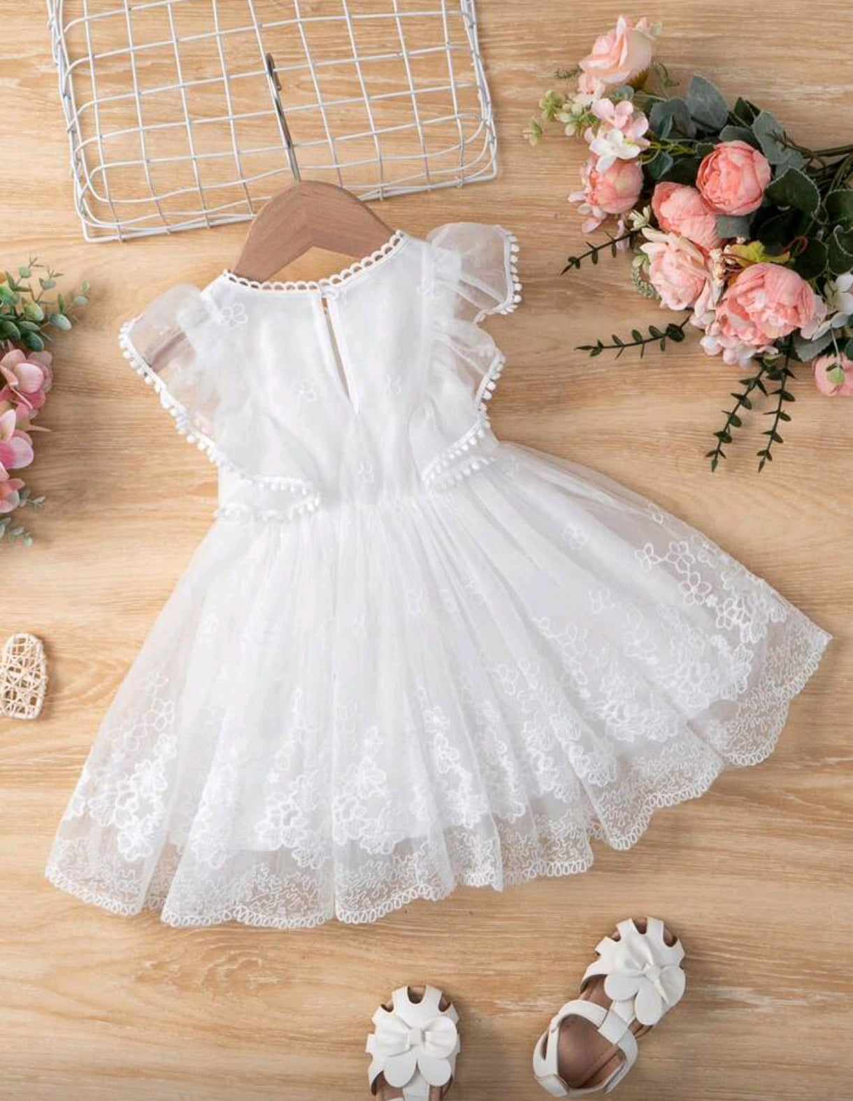 Vestido blanco de renda