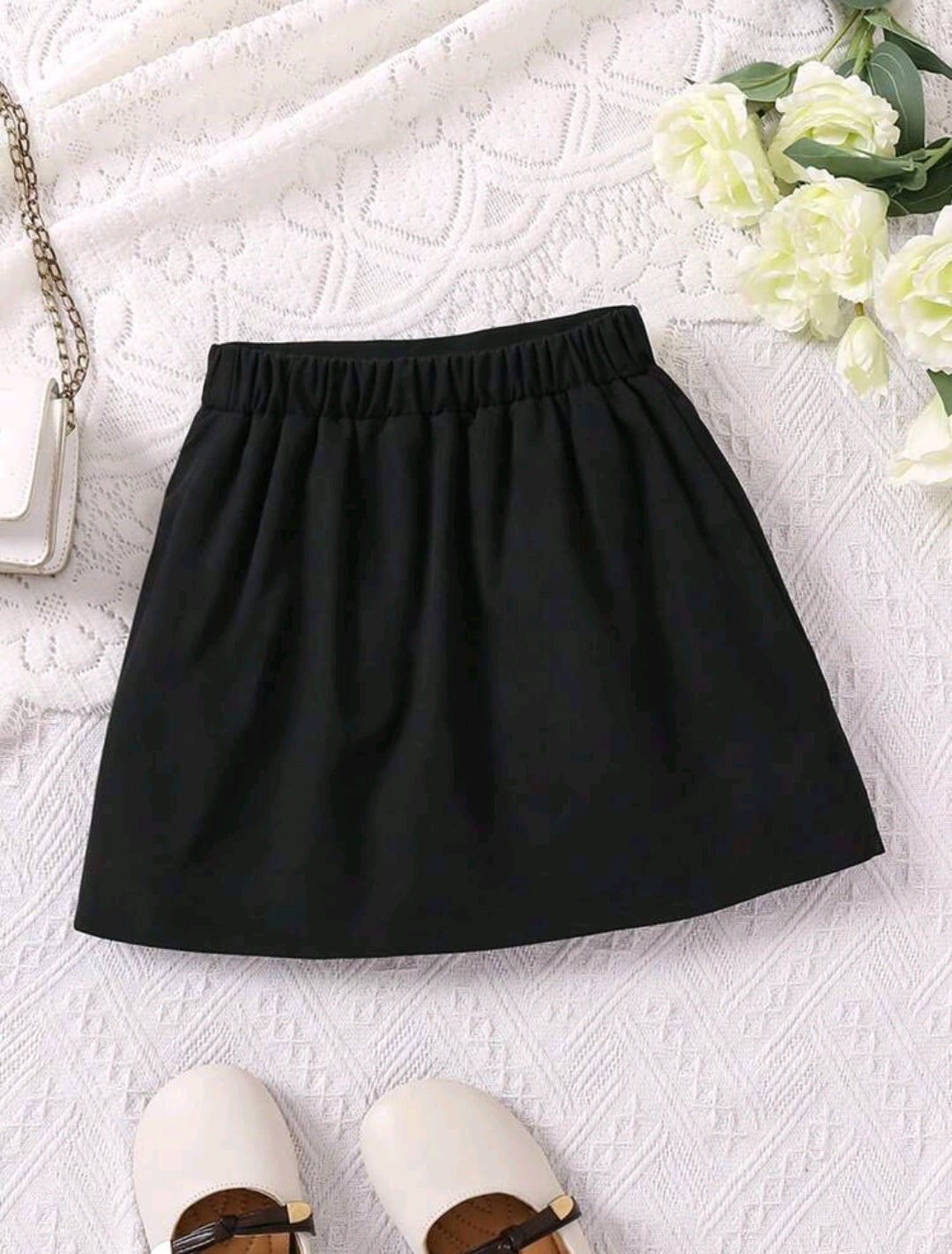 Falda linea A con moño