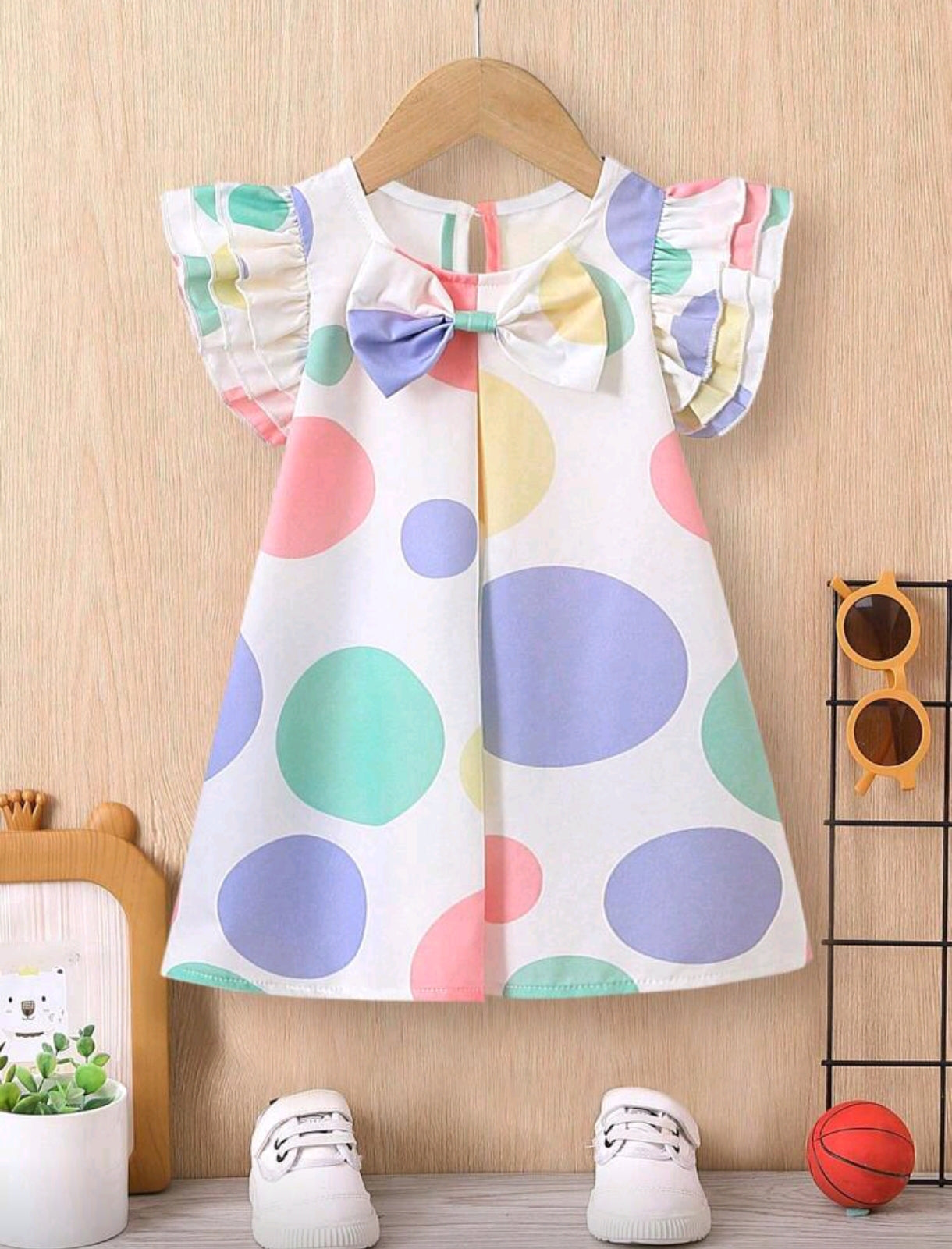 Vestido Casual con detalles coloridos