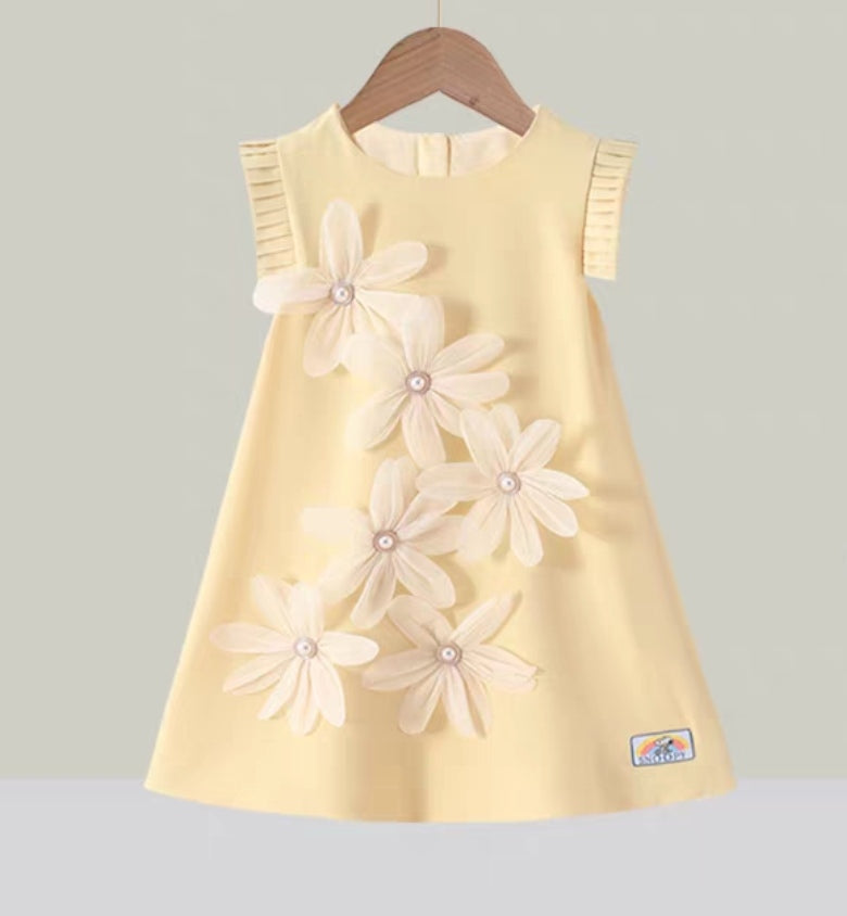 Vestido con flores 3D