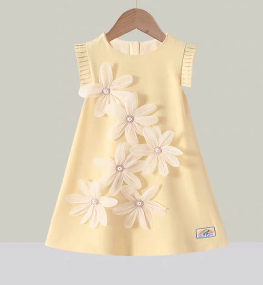 Vestido con flores 3D