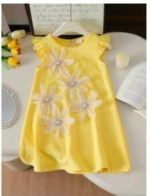 Vestido chic con flores 3D