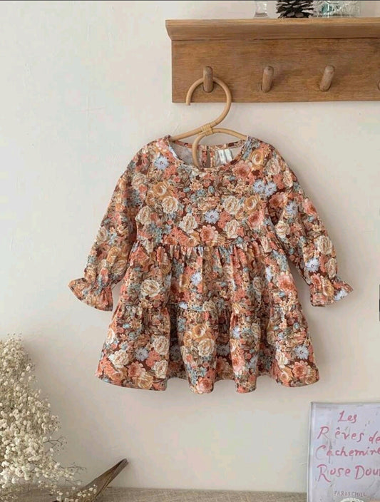 Vestido mangas largas floral