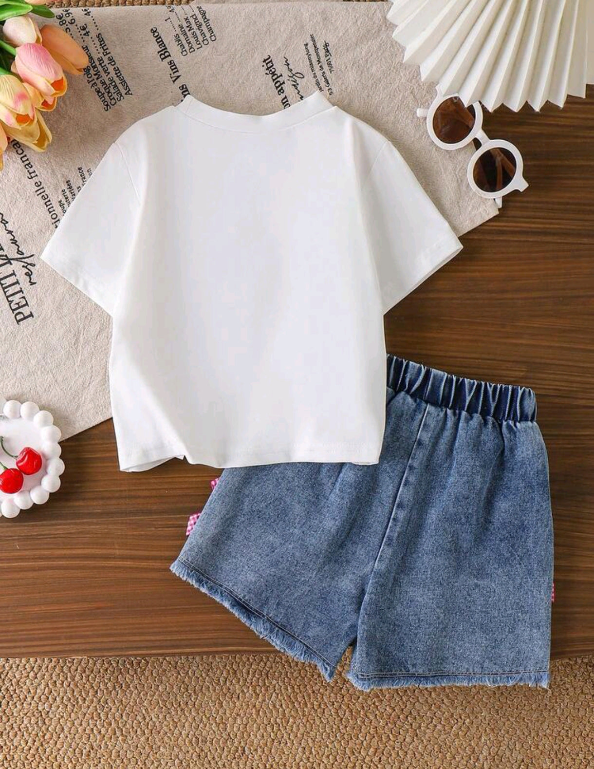 Remera con estampa + short de Jeans