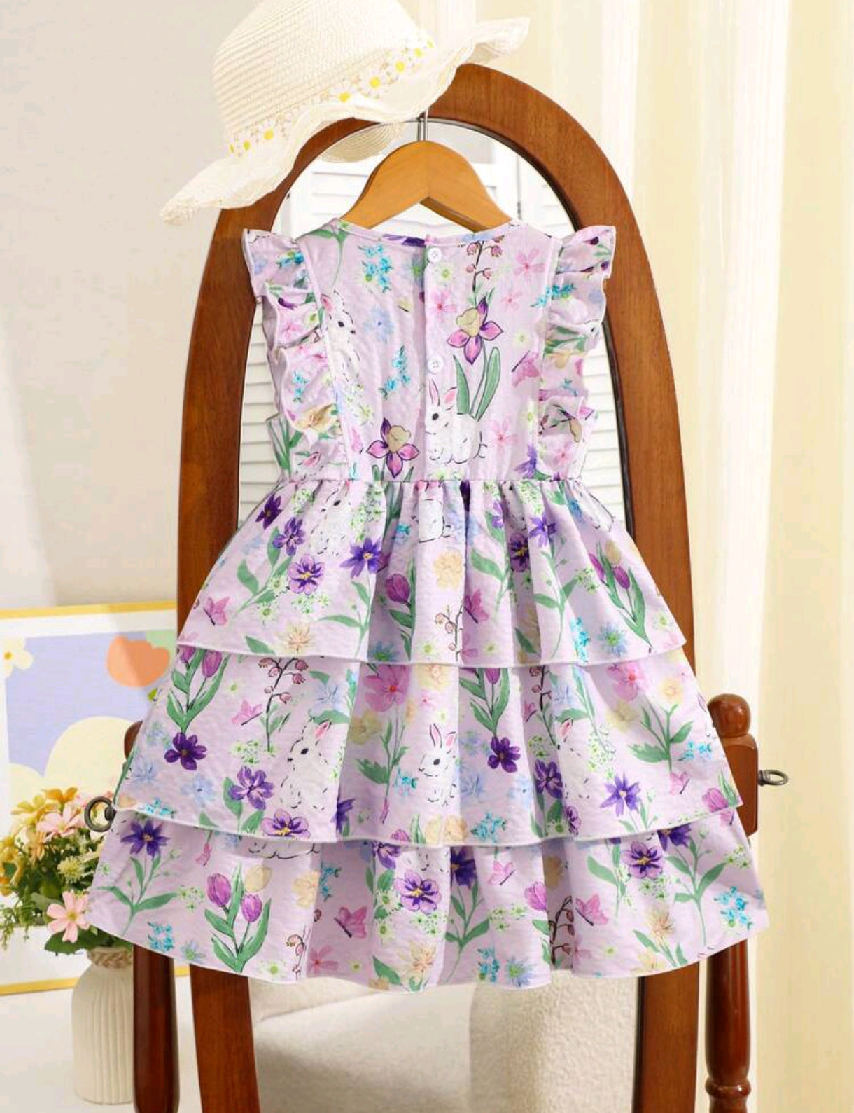 Vestido lila floral