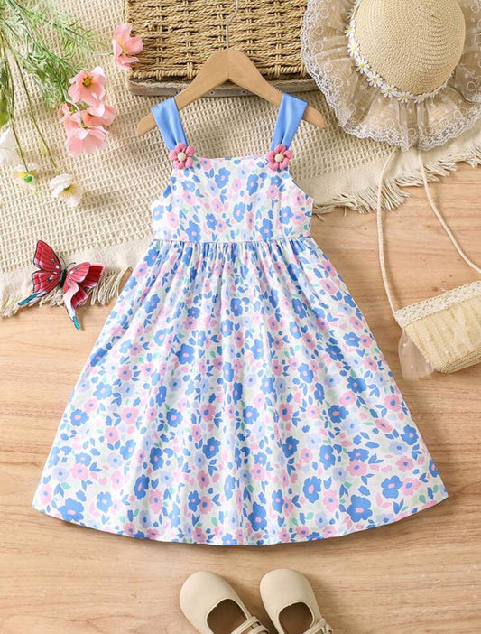 Vestido de tiritas estampa floral