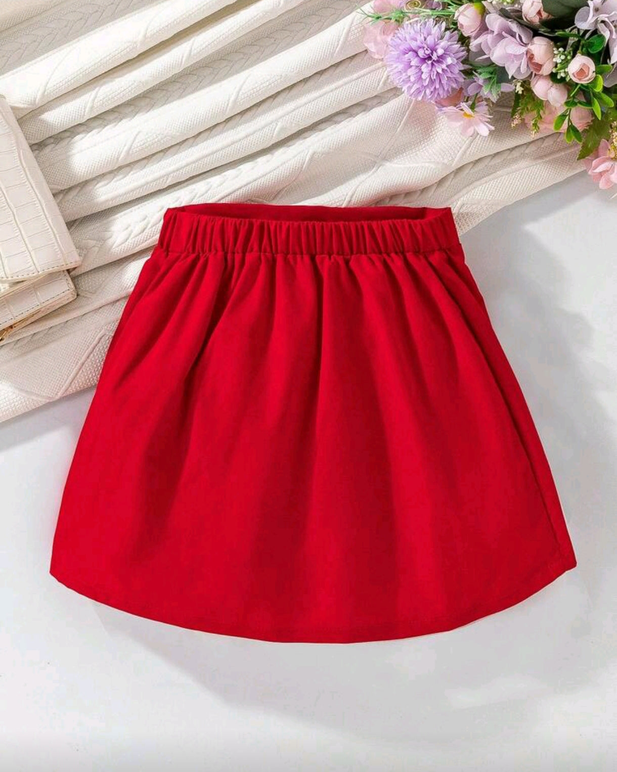 Falda con detelles en moño