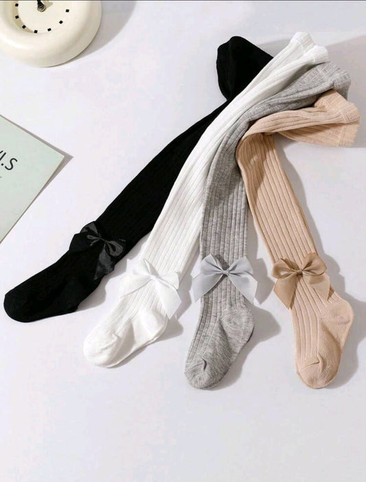 Acc. Pantimedia acanalada con moño