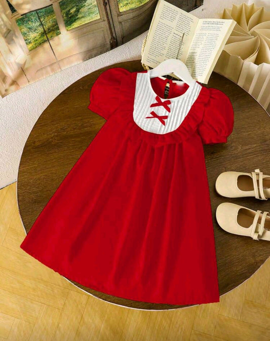 Vestido rojo con mangas