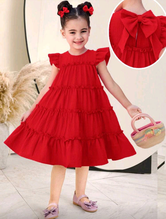 Vestido rojo con mangas