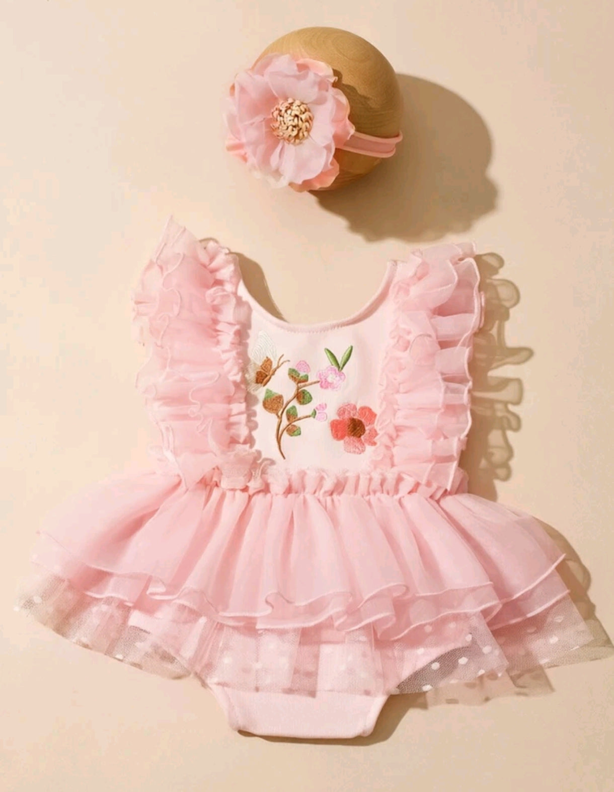 Body vestido RN + diadema