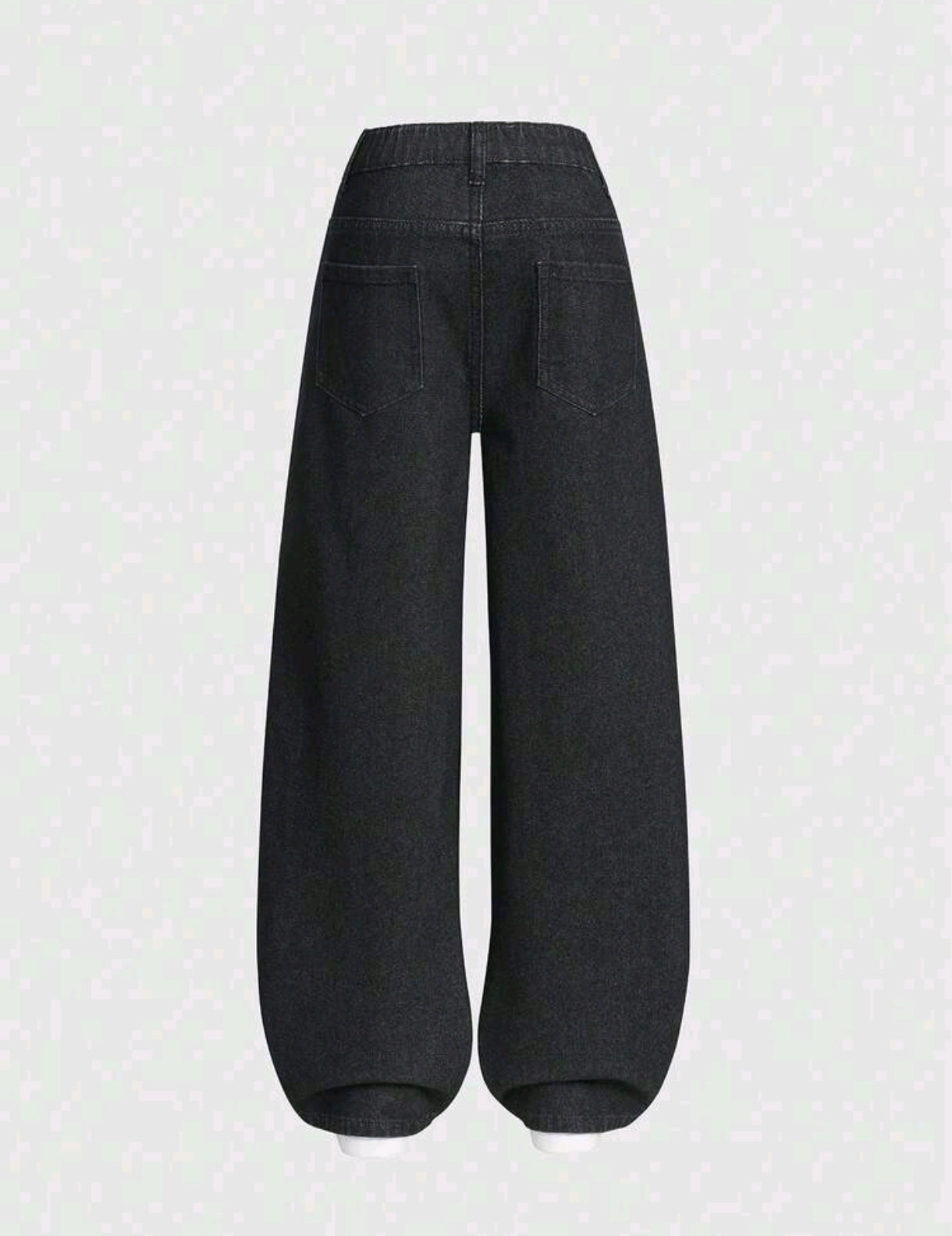 Pantalón de Jeans preadolescente Negro con detalles en corazón
