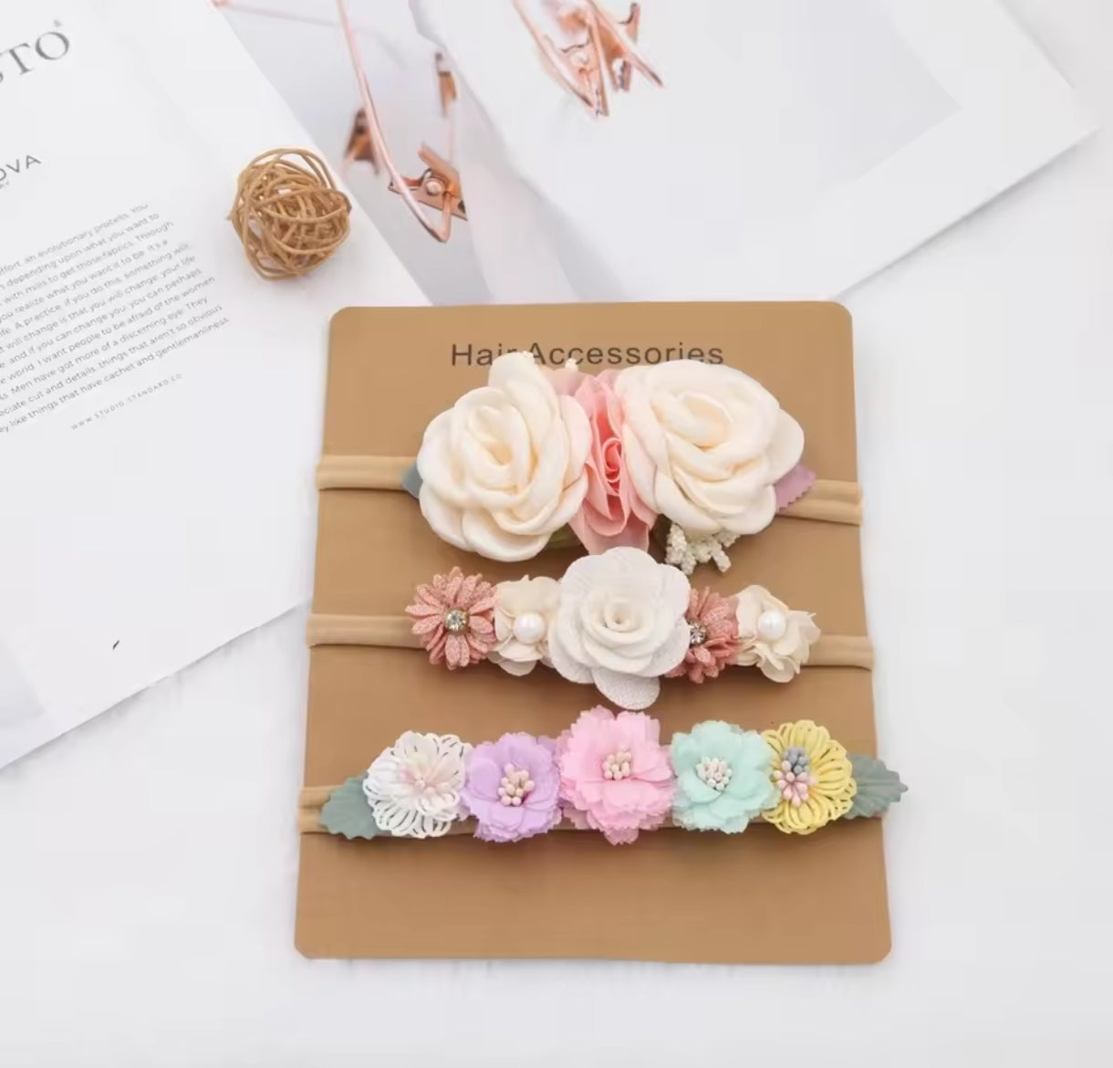 Acc. Diadema de Flores para bebé por unidad