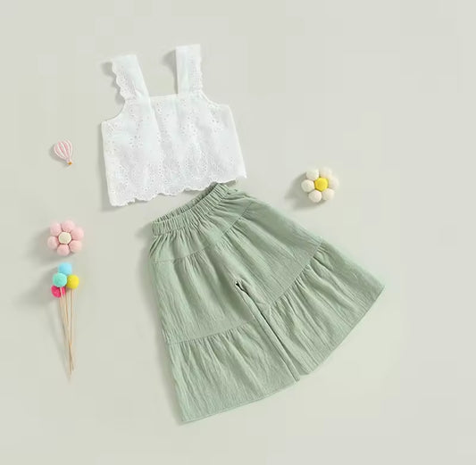 Top de broderie+ palazo