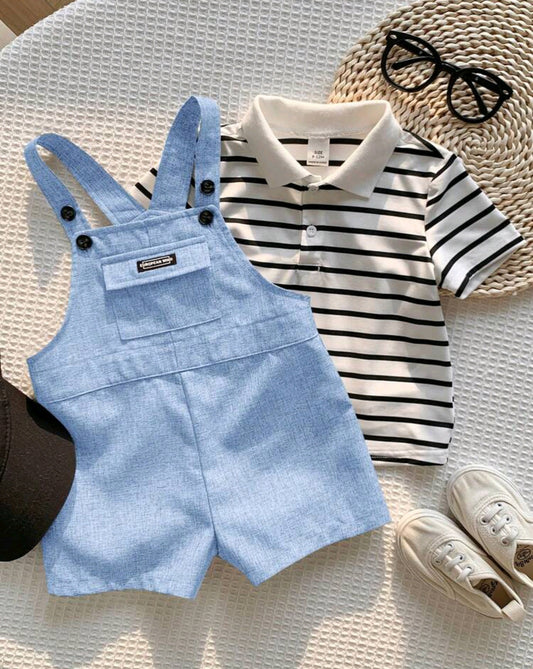 Camisa a rayas + jardinera