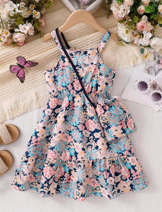 Vestido floral con bolsito