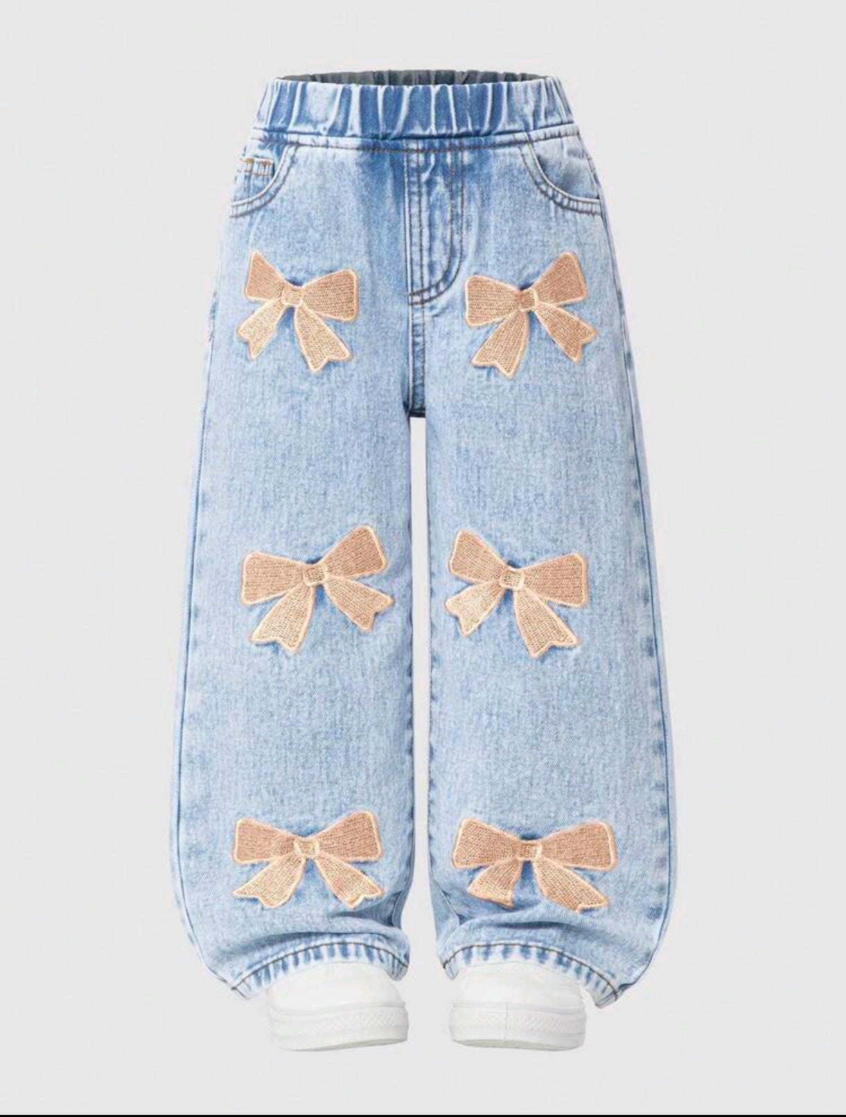 Pantalón de Jeans Claro con bordados