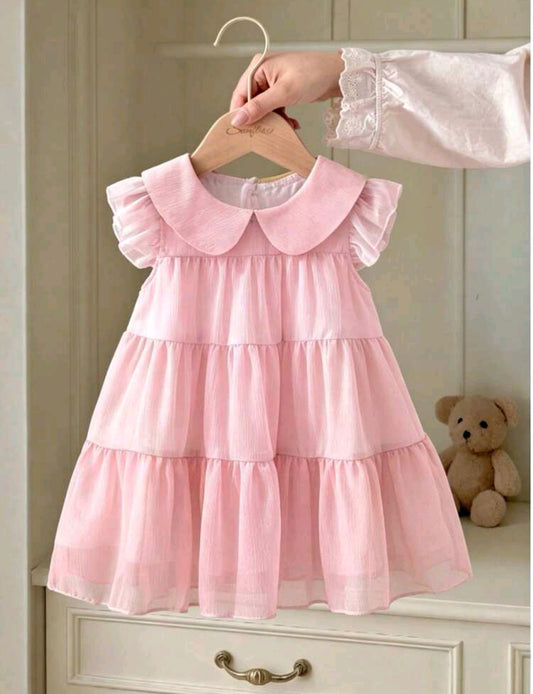 Vestido bebé casual mangas cortas