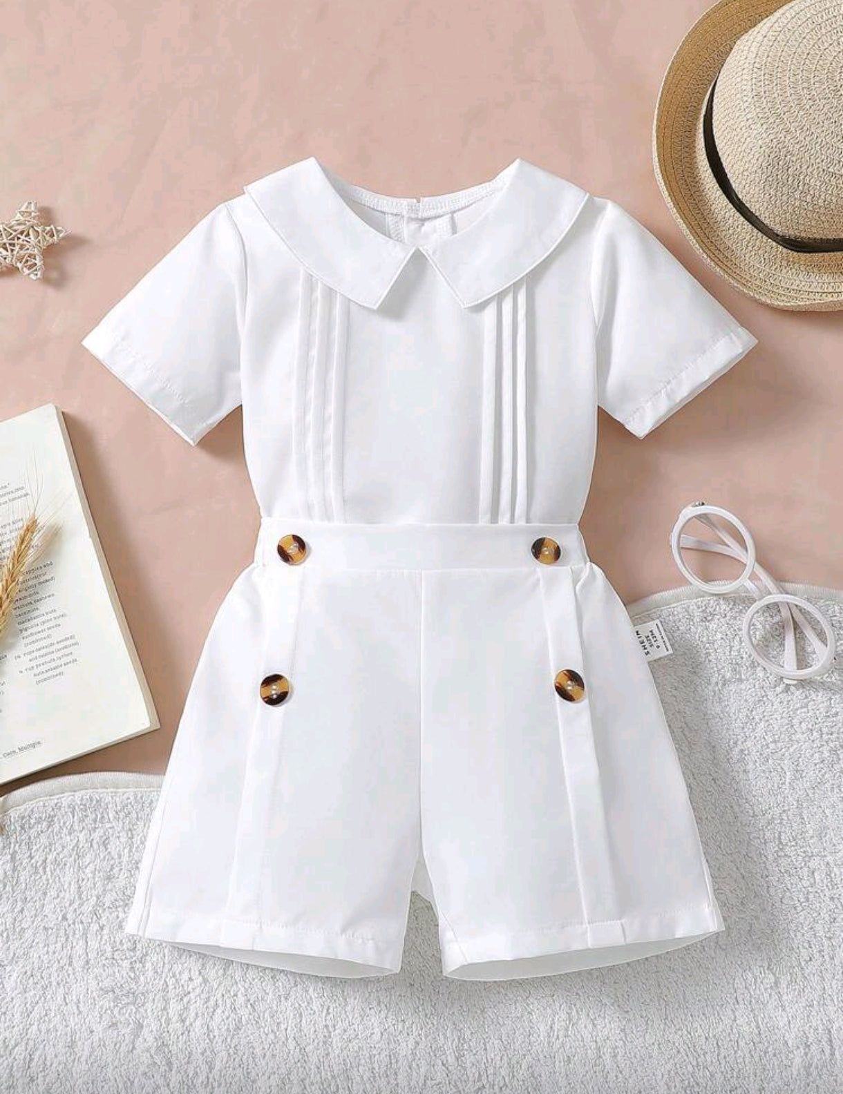 Camisa con cuello + short