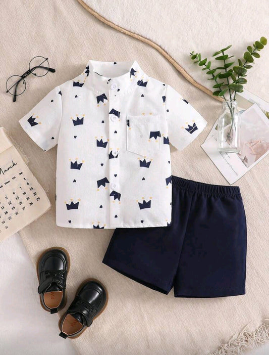 Camisa con diseño corona + short