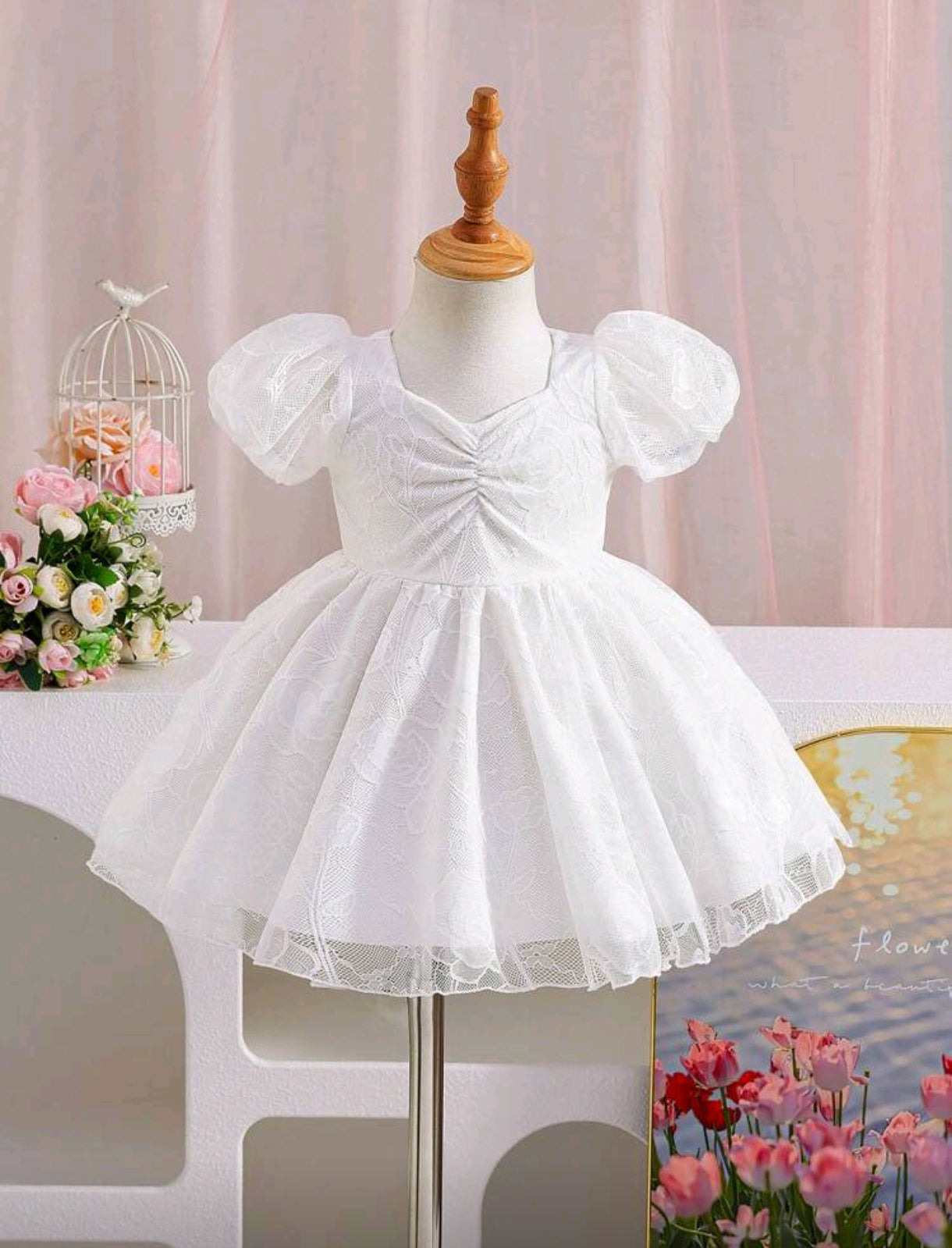 Vestido blanco de renda