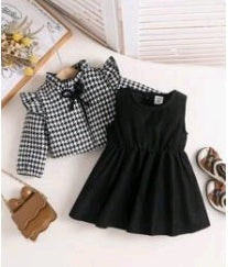 Vestido corderoy sin mangas + saquito