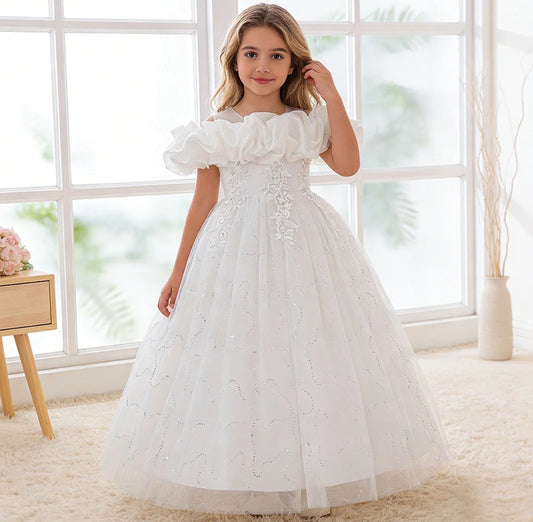 Vestido Elegante Blanco con bordados