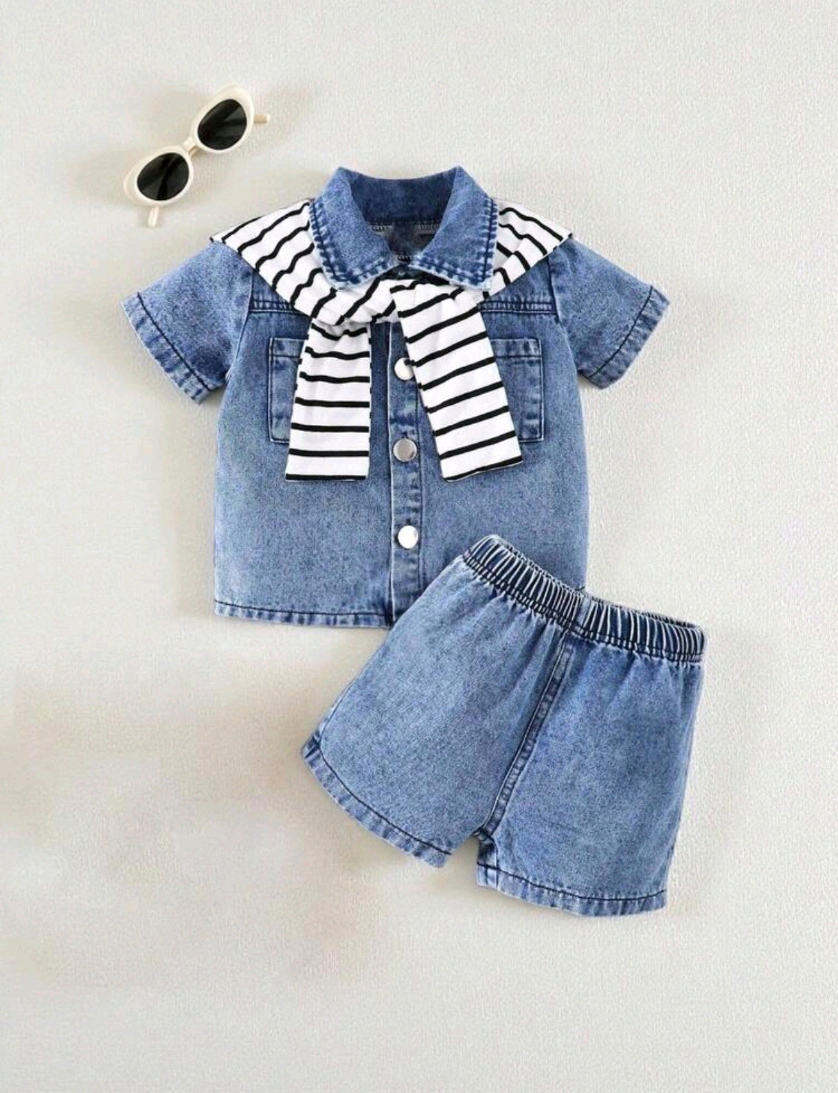 Camisa + short de jeans
