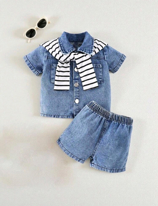 Camisa + short de jeans