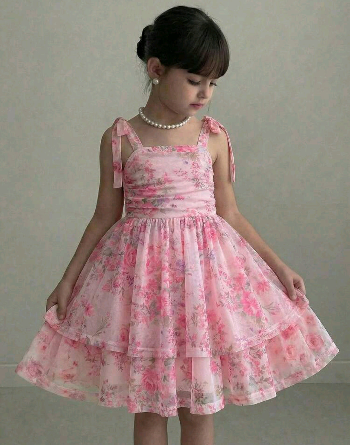 Vestido de tiritas con estampado de flores