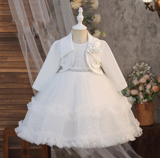 Vestido Blanco Elegante+ Saquito