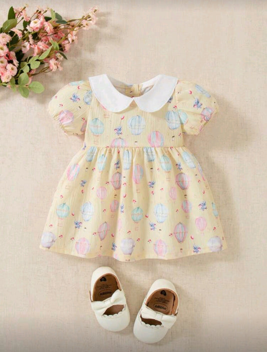 Vestido para bebe con estampa de globos