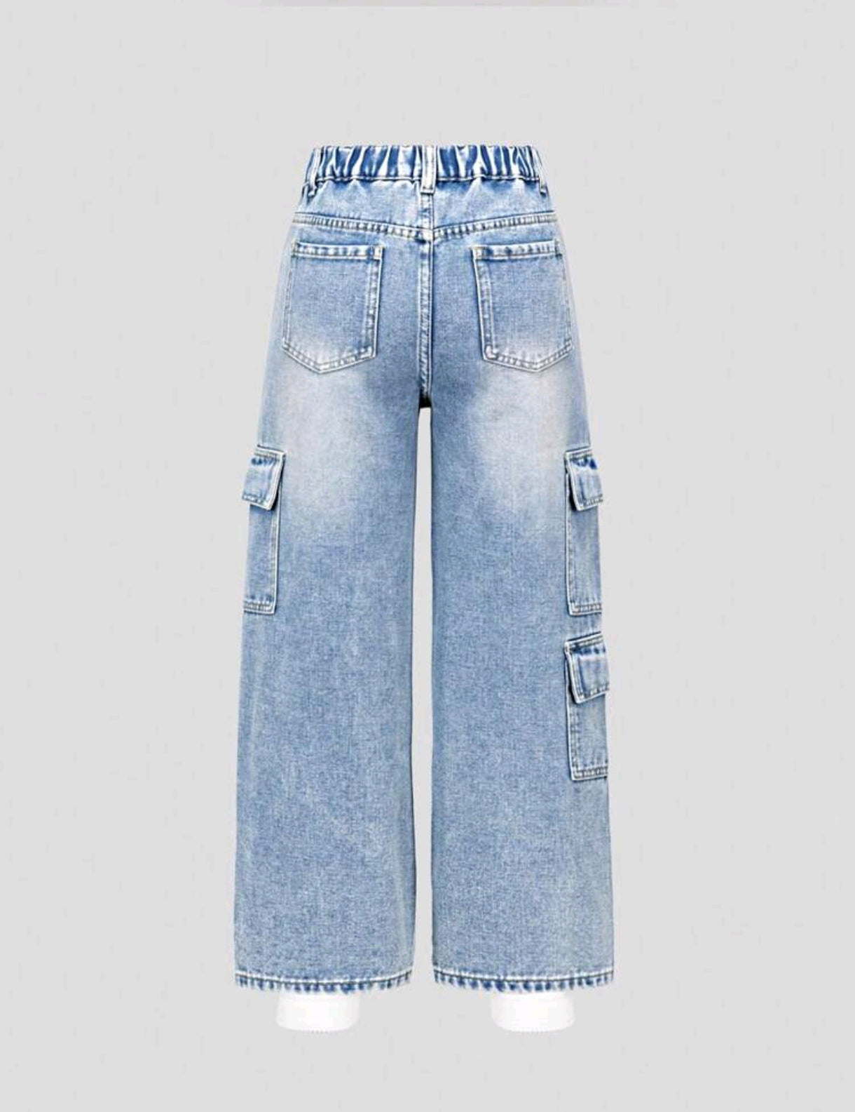 Pantalón de Jeans cargo con brillos