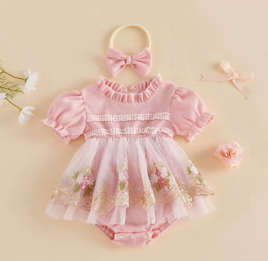 Body Vestido con borado floral