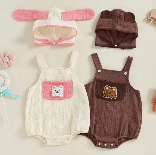 Body con diseño de osito + gorrito