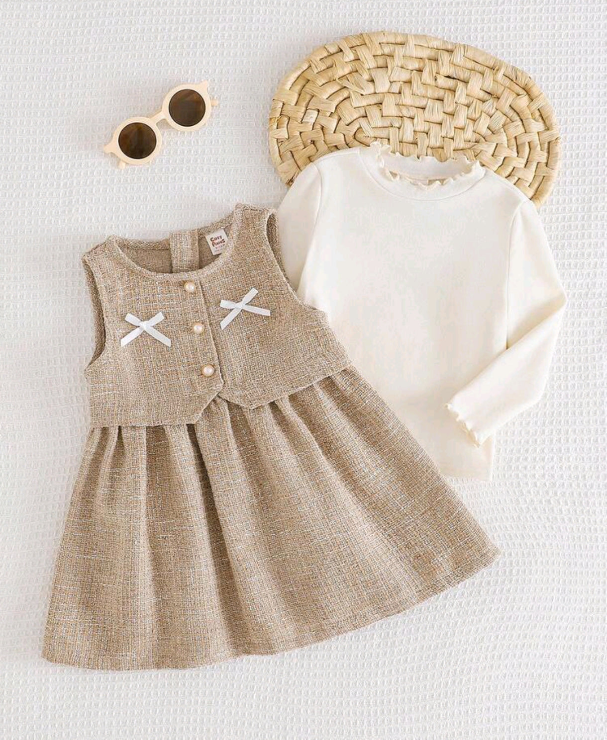 Mangas largas + vestido de Tweed