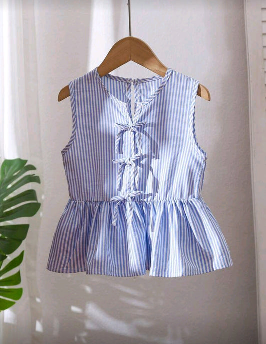 Blusa sin mangas a rayas