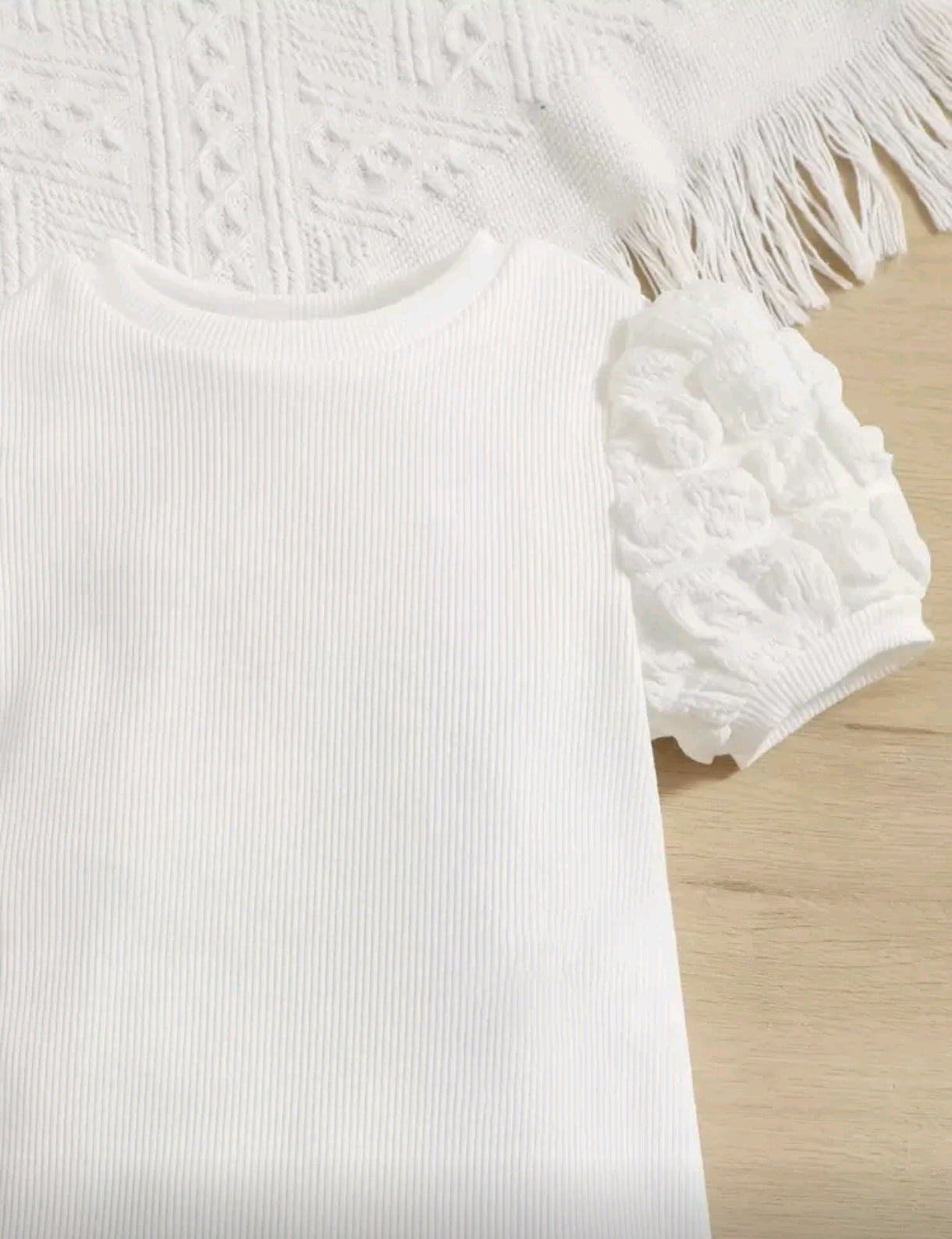 Blusa bebé de mangas abullonadas